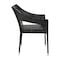 Flash Furniture Black PE Rattan Wicker Patio Dining Chair TT-TT02-BK-GG - alternate 5